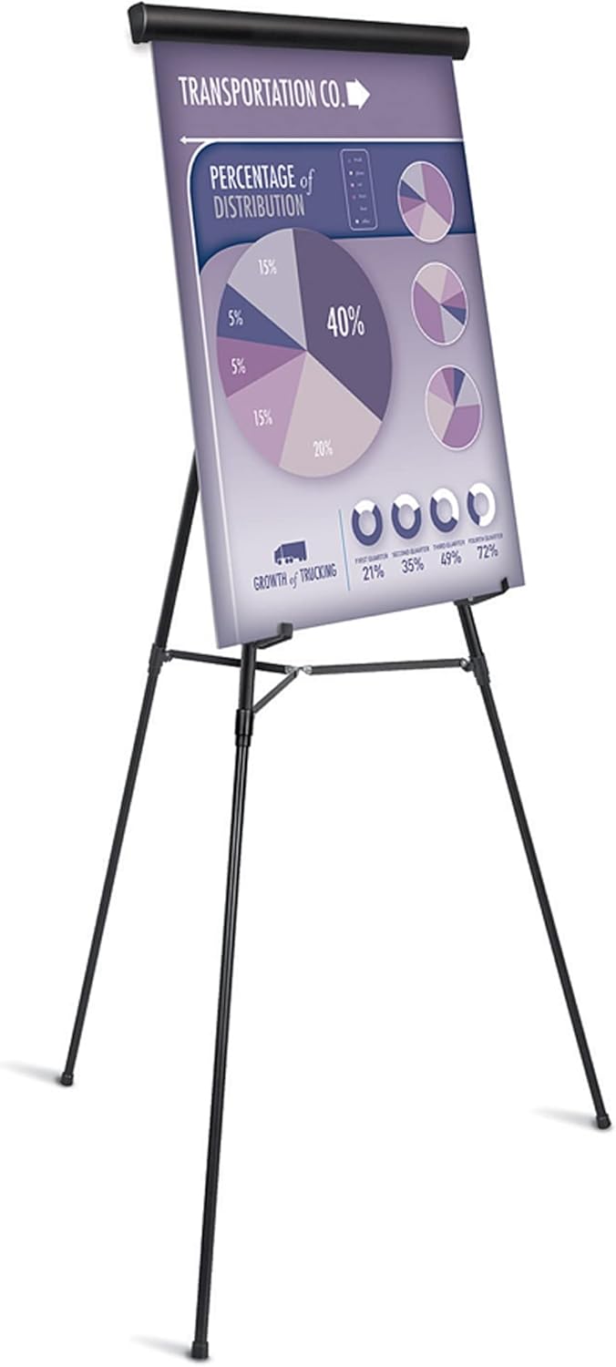 Office Depot Presentation Easel Black with Chart Holder