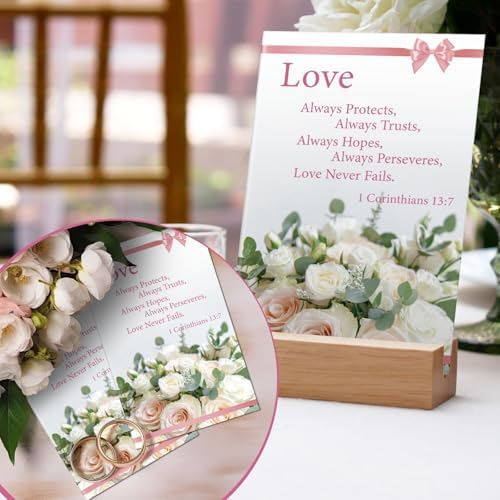 100 Pcs Wedding Church Bulletins Love Always Protects Ceremony Program Cover