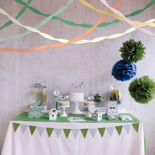 Lesmore Crepe Paper Streamers 6 Rolls 492 Feet