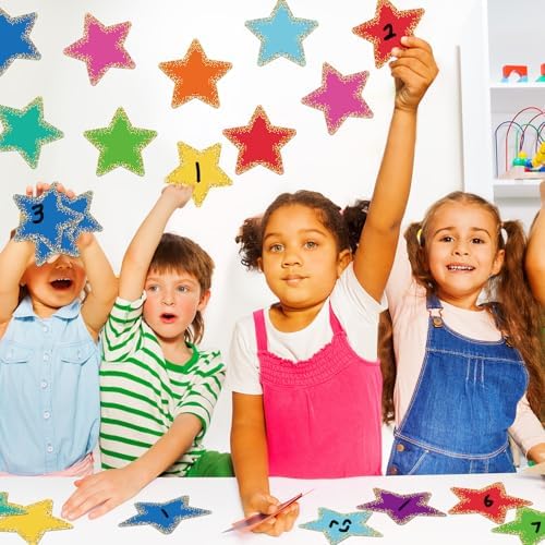 Seajan 108 Pcs Large Star Bulletin Board Cutouts