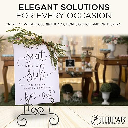 Tripar Decorative Easel Stand Black with Gold Accents