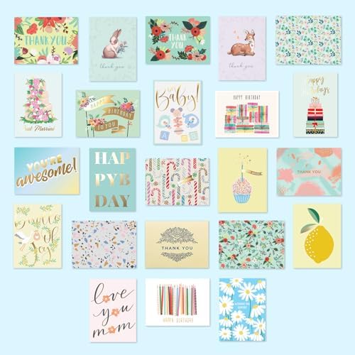 Sweetzer Orange 100 Card Envelope Set - Greeting Cards Assortment