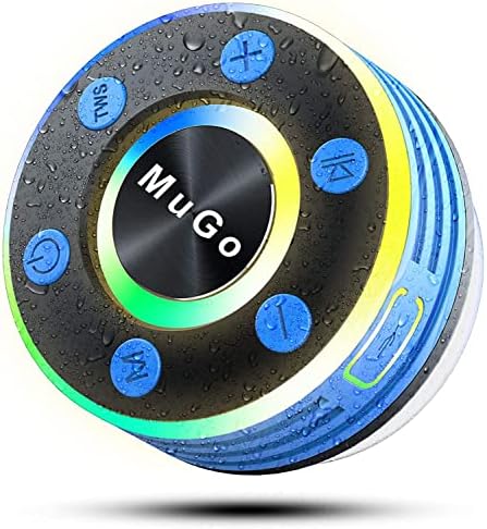 MuGo Bluetooth Shower Speaker with IPX7 Waterproof and Suction Cup