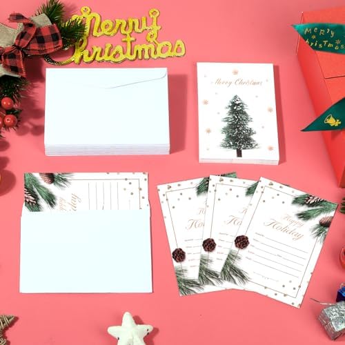 30 Pack Christmas Invitations with Envelopes