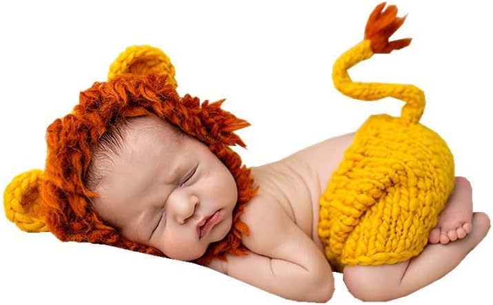 Vomdrok Halloween Baby Lion Costume Prop Set