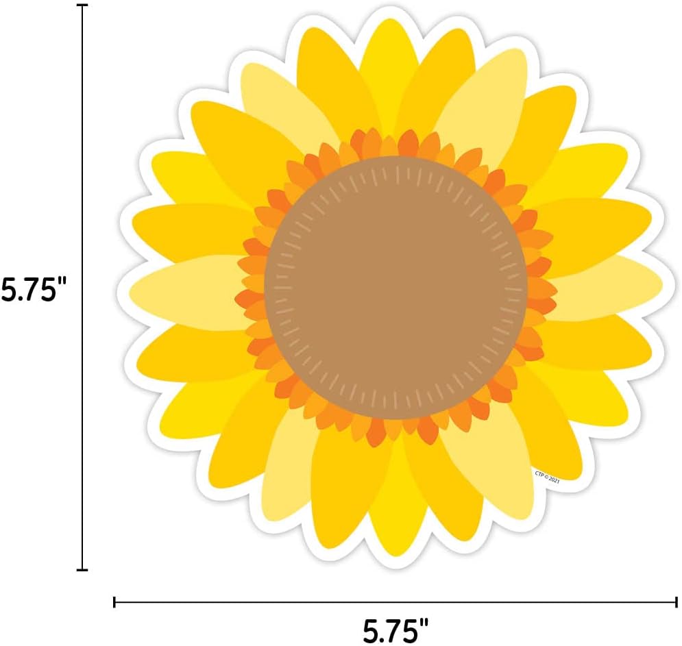 Sunflower 6 Inch Cut-Outs Classroom Decor