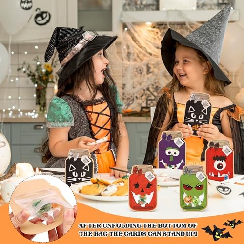 Giiffu 50 Halloween Party Favor Set with Treat Bags