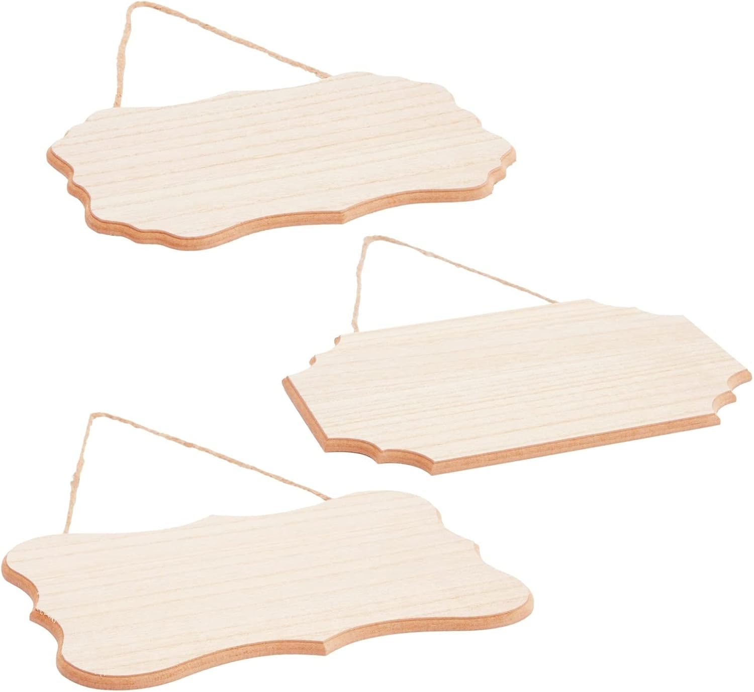 Juvale Wooden Plaques for Crafts 9x6 Inch 6 Pack