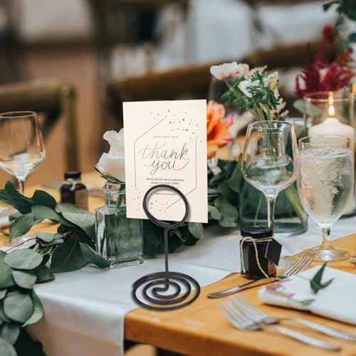 24 Pcs 335 Inch Black Table Number Holders for Wedding Party