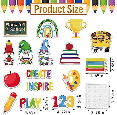 60 Pieces Back to School Bulletin Board Decorations