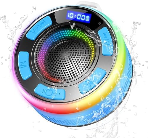 Bluetooth Shower Speaker with IP7 Waterproof and Suction Cup