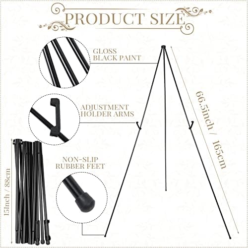 Yexiya 20 Pcs Foldable Metal Easel Stand with Bag