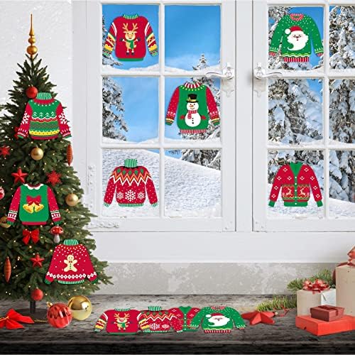 40 Piece Ugly Sweater Cutouts for Christmas Party Decorations