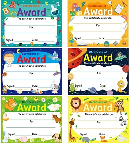 Fancy Land 30 Pcs Award Certificates with Stickers