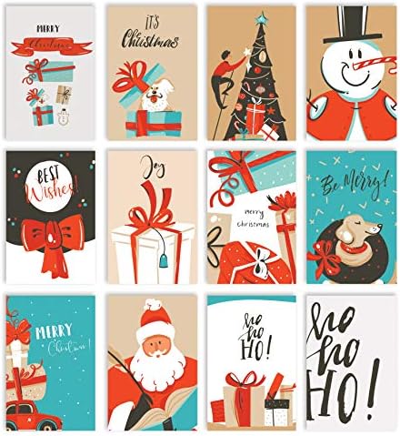 Better Office Products Christmas Greeting Card Set 100 Pack