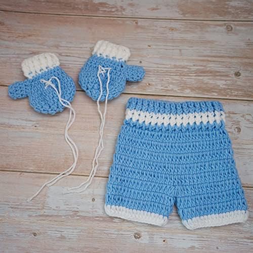 Newborn Baby Photography Prop Set Crochet Gloves and Pants