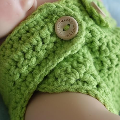 DICHA Handmade Crochet Baby Yoda Costume 4-Piece Set