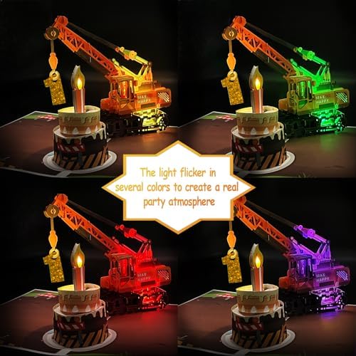 3D Birthday Pop Up Card with Music and Light for Boy Toddler