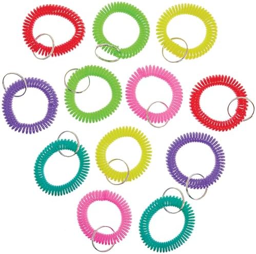 Baker Ross FN230 Spiral Keychains - 12-Pack for Kids