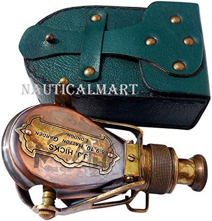 Antique Style Brass Pocket Monocular with Box