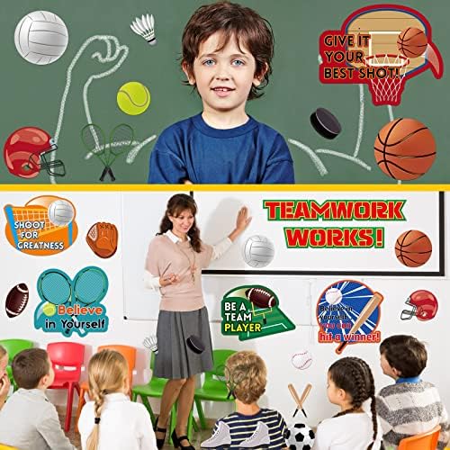 Thenshop Sports Teamwork Bulletin Board Set 72 Pcs
