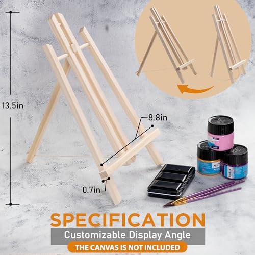 DUGATO 16 Inch Wood Tabletop Easel Set 2 Pack A-Frame Stand