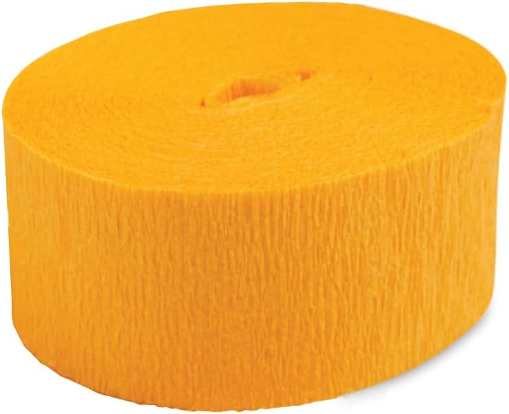 K-Kraft 3 Rolls Goldenrod Yellow Crepe Paper Streamers