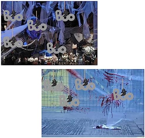 Halloween Wood Boo Ghost DIY Unfinished Ornament Set 20Pcs