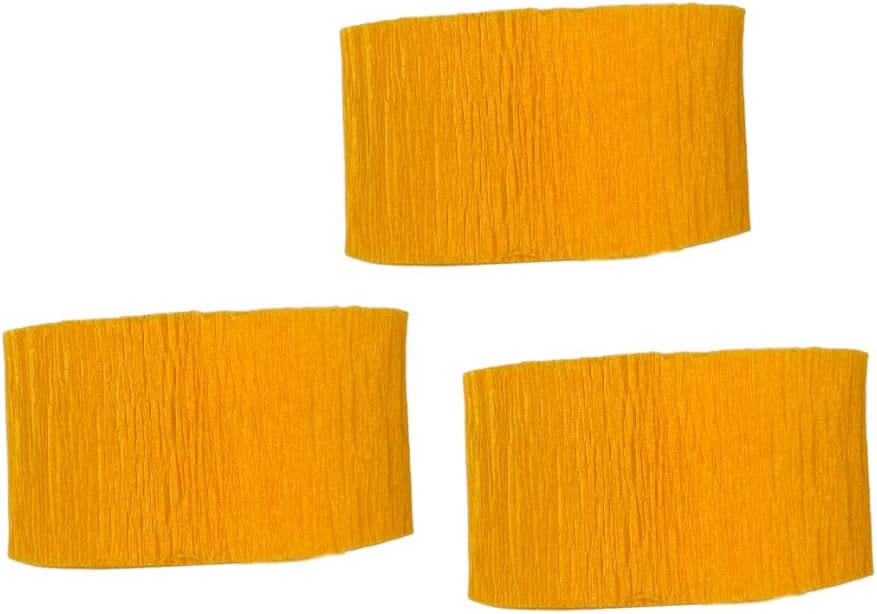 K-Kraft 3 Rolls Goldenrod Yellow Crepe Paper Streamers