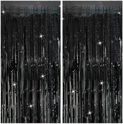 Tinsel Curtain Backdrop 2 Packs Birthday Party Decor