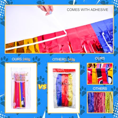 Paw Birthday Decorations 2 Pack Gold Red Blue