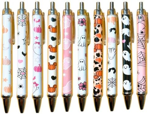 10 Halloween Pens Cute Fun Spooky Gel Pens Set