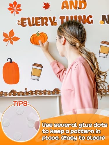 Fall Bulletin Board Decoration Set with 200 Glue Points