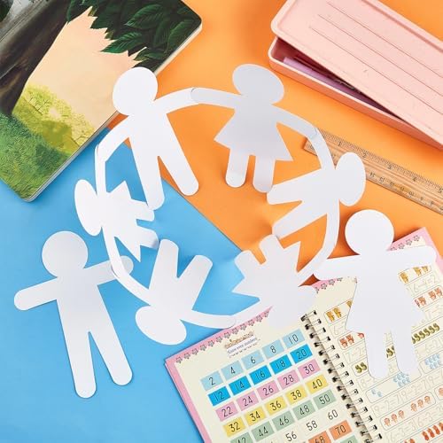 Fuutreo 108 Pcs White Paper Cutouts for Kids Crafts