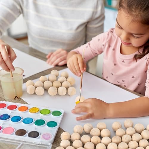 1 Inch Unfinished Wood Balls 120PCS for Crafts and DIY
