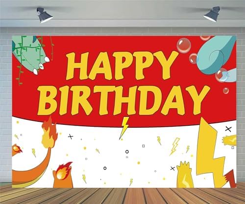 59x36ft Cartoon Birthday Backdrop for Kids Party Decor
