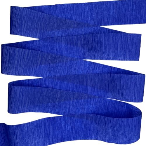 Blue and Gold Yellow Crepe Paper Streamers 4 Rolls