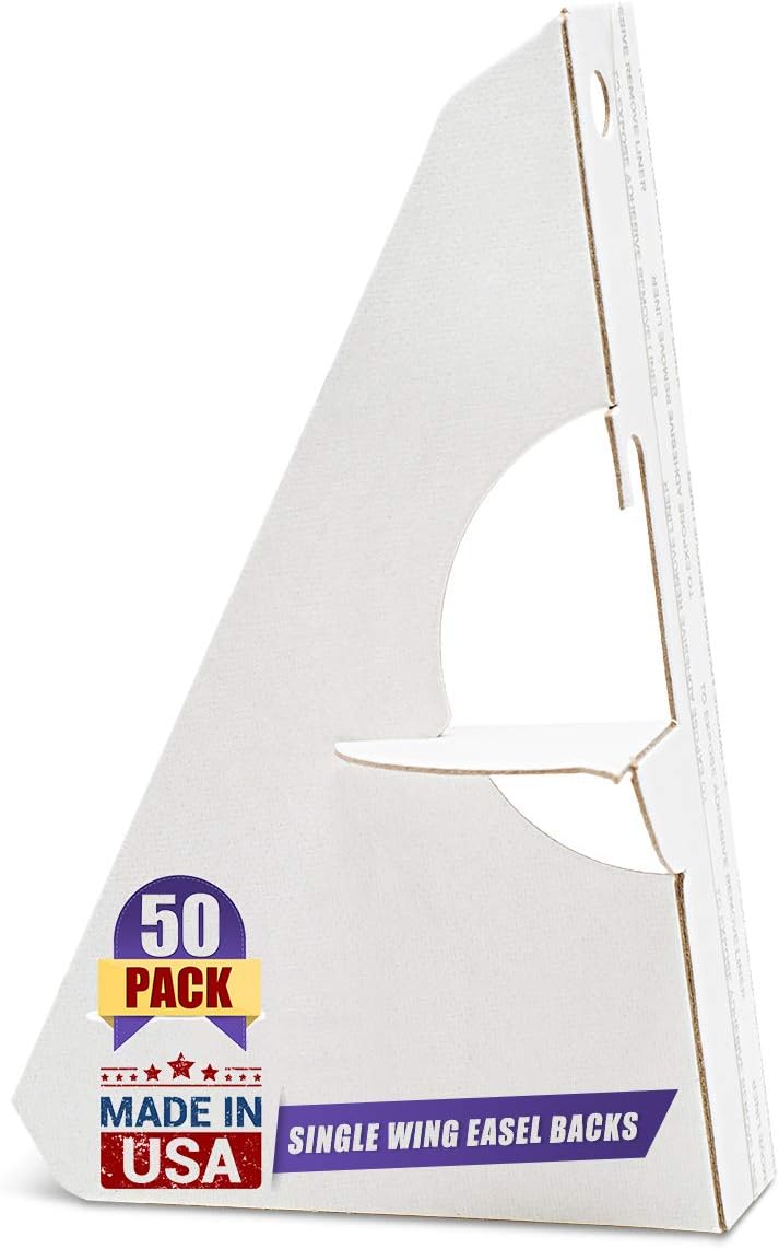 Golden State Art 5 Inch Self Stick Easel Back Pack of 50
