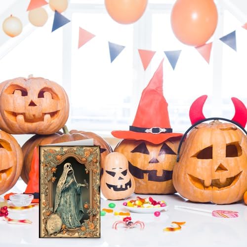 Whaline 32 Pack Halloween Greeting Cards with Stickers and Envelopes