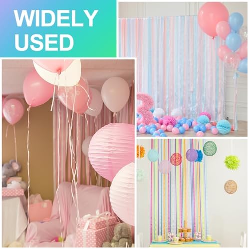 PATIKIL Crepe Paper Streamers 6 Rolls Multicolored 72ft