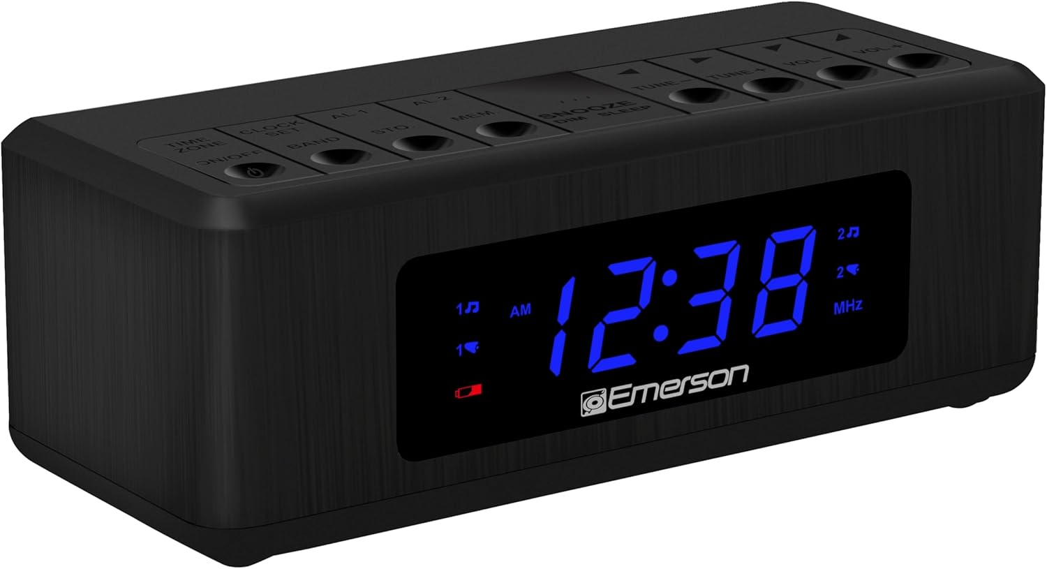 Emerson CK2023AM FM Dual Alarm Clock Radio with Blue LED Display