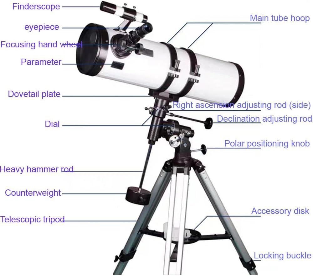 1400mm Reflector Telescope 150mm Aperture High Power Equatorial Mount