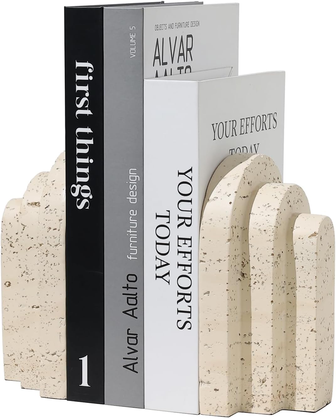 Durable Resin Bookends Set of 2 Office Shelf Decor
