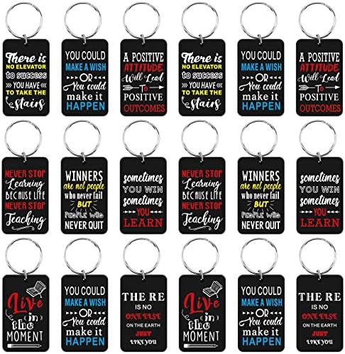 Funtery 18 Pcs Inspirational Keychains Motivational Gifts