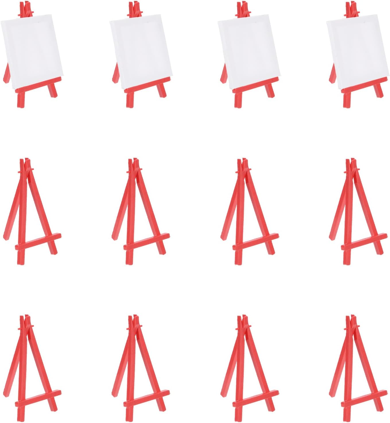 MECCANIXITY Mini Plastic Display Easels Red Pack of 12