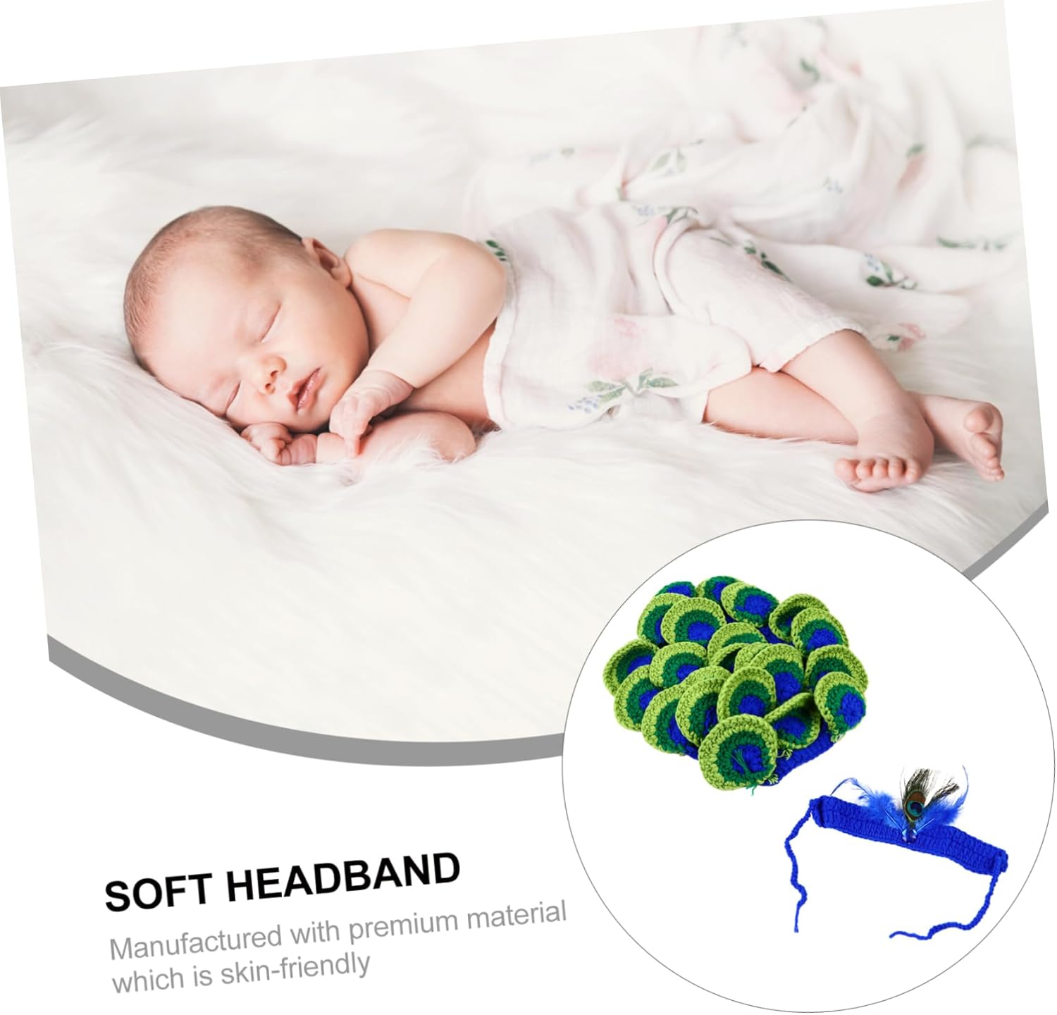 Beavorty Peacock Baby Photo Costume Set