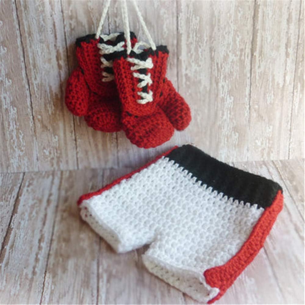 Brenaly Newborn Baby Photo Prop Set Crochet Gloves and Pants