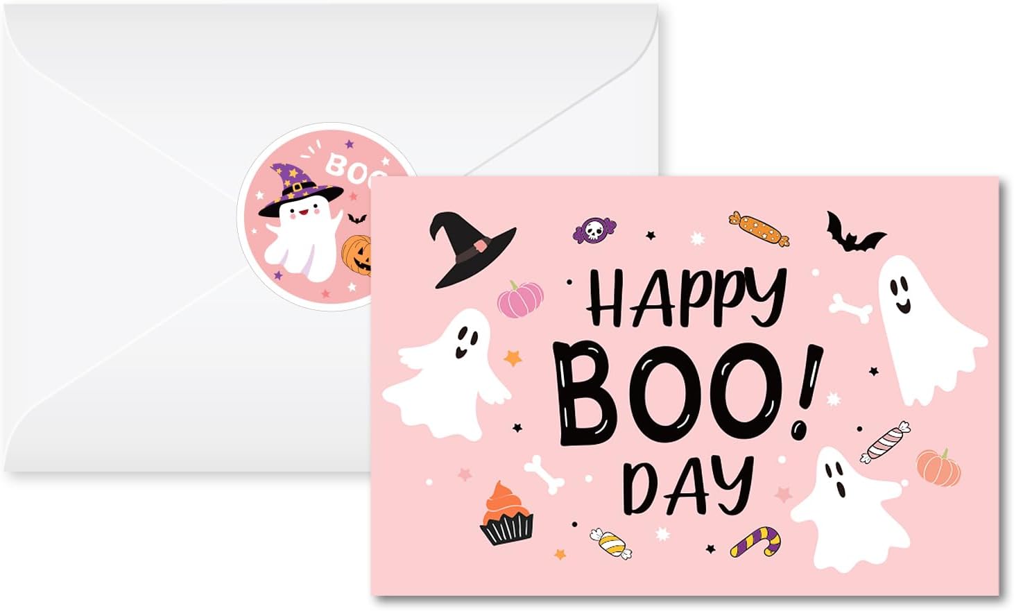 Kavoc Halloween Ghost Thank You Cards 36Pcs Set
