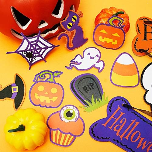60 Halloween Cut Out Accents Mini Paper Decorations