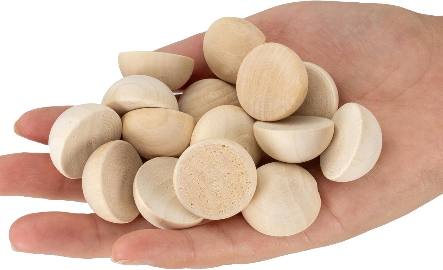 PONGJA 1 Inch Half Wooden Balls 250PCS